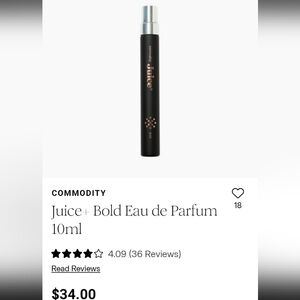 New In Box Commodity Juice+ Bold Perfume